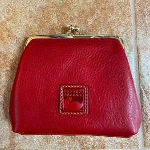 Dooney and Bourke red coin purse with tags